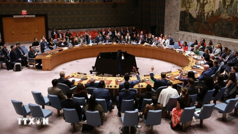 Toàn cảnh một phiên họp Hội đồng Bảo an Liên hợp quốc ở New York, Mỹ. (Ảnh: Tân hoa xã/TTXVN)