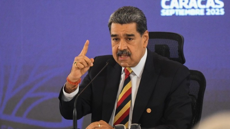 Tổng thống Venezuela Nicolas Maduro phát biểu tại cuộc họp báo ở Caracas. (Nguồn: THX/TTXVN)