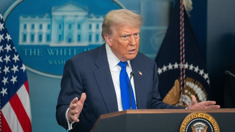 Tổng thống Mỹ Donald Trump trong một lần phát biểu tại Nhà trắng. (Ảnh: THX/TTXVN)