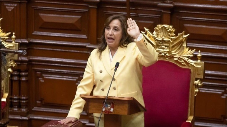 Tổng thống Peru Dina Boluarte. (Ảnh: Tân Hoa xã)