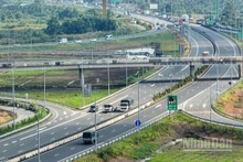 Một đoạn tuyến dự án đường cao tốc Trung Lương-Mỹ Thuận.