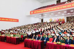 Các đại biểu tham dự Đại hội Đảng bộ Công an tỉnh Ninh Bình lần thứ I, nhiệm kỳ (2025-2030).