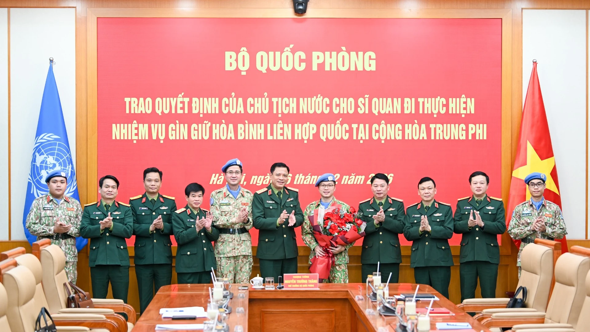 Việt Nam Cử Sĩ Quan Tham Gia Gìn Giữ Hòa Bình Liên Hợp Quốc Tại Cộng Hòa Trung Phi