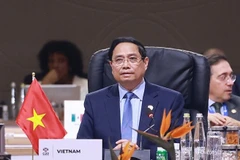 Dự Phiên thảo luận thứ ba của Hội nghị Thượng đỉnh G20 với chủ đề "Một tương lai công bằng và công lý cho tất cả mọi người", Thủ tướng Phạm Minh Chính đề xuất 3 ưu tiên chiến lược cho 3 chuyển động lớn của thế giới. (Ảnh: VGP/Nhật Bắc)
