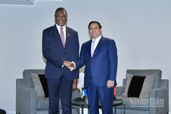 Thủ tướng Chính phủ Phạm Minh Chính đã có cuộc gặp với Phó Tổng thống Nam Phi Paul Mashatile. (Ảnh: THANH GIANG)