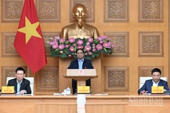 Thủ tướng Phạm Minh Chính chủ trì Phiên họp lần thứ hai của Ban Chỉ đạo Quốc gia triển khai Nghị quyết số 68-NQ/TW của Bộ Chính trị về phát triển kinh tế tư nhân. (Ảnh: Trần Hải)