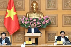 Thủ tướng Chính phủ Phạm Minh Chính chủ trì Phiên họp thứ tư Ban Chỉ đạo Trung ương về chính sách nhà ở và thị trường bất động sản. (Ảnh: Trần Hải)