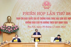 Thủ tướng Phạm Minh Chính chủ trì Phiên họp lần thứ 28 Ban Chỉ đạo Quốc gia về IUU. (Ảnh: TRẦN HẢI) 