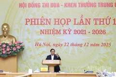 Thủ tướng Chính phủ Phạm Minh Chính chủ trì Phiên họp lần thứ 16 Hội đồng Thi đua-Khen thưởng Trung ương. (Ảnh: Trần Hải)