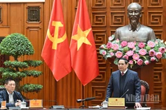 Thủ tướng Chính phủ Phạm Minh Chính chủ trì Phiên họp lần thứ hai của Ban Chỉ đạo của Chính phủ về quản lý, điều hành kinh tế vĩ mô. (Ảnh: TRẦN HẢI)