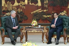 Thủ tướng Phạm Minh Chính tiếp ông Eduard Stiphout, Phó Chủ tịch Tập đoàn ASML, Hà Lan. (Ảnh: Trần Hải)