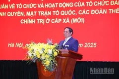 Thủ tướng Chính phủ Phạm Minh Chính phát biểu ý kiến tại hội nghị (Ảnh: TRẦN HẢI). 