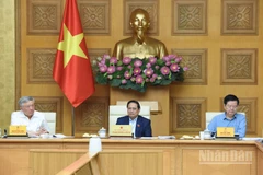 Thủ tướng Chính phủ Phạm Minh Chính chủ trì cuộc họp. (Ảnh: TRẦN HẢI)