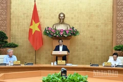Thủ tướng Phạm Minh Chính chủ trì phiên họp Chính phủ chuyên đề xây dựng pháp luật tháng 9/2025. (Ảnh: Trần Hải) 