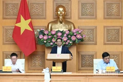 Thủ tướng Phạm Minh Chính chủ trì cuộc họp với Hội đồng Tư vấn chính sách. (Ảnh: Trần Hải)