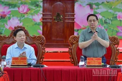 Thủ tướng Chính phủ Phạm Minh Chính chủ trì hội nghị. (Ảnh: THANH GIANG)