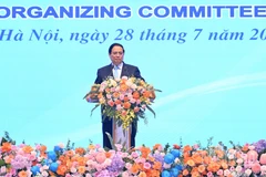 Thủ tướng Chính phủ Phạm Minh Chính chủ trì Lễ Công bố thành lập Ủy ban Quốc gia APEC 2027. (Ảnh: TRẦN HẢI)