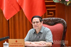 Thủ tướng Chính phủ Phạm Minh Chính phát biểu ý kiến kết luận cuộc họp. (Ảnh: Trần Hải). 
