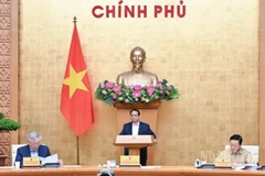 Thủ tướng Chính phủ Phạm Minh Chính chủ trì hội nghị trực tuyến của Chính phủ với các địa phương. (Ảnh: Trần Hải)