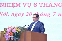 Thủ tướng Chính phủ Phạm Minh Chính phát biểu ý kiến tại Phiên họp lần thứ ba Ban Chỉ đạo. (Ảnh: Trần Hải)