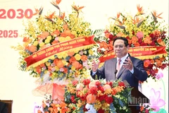 Thủ tướng Chính phủ Phạm Minh Chính phát biểu ý kiến chỉ đạo Đại hội đại biểu Đảng bộ Bộ Khoa học và Công nghệ lần thứ I, nhiệm kỳ 2025-2030. (Ảnh: TRẦN HẢI) 