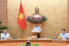 Thủ tướng Chính phủ Phạm Minh Chính chủ trì phiên họp Chính phủ thường kỳ tháng 7 trực tuyến với các tỉnh, thành phố trực thuộc Trung ương. (Ảnh: TRẦN HẢI)