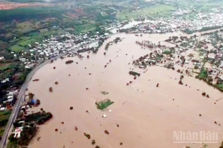 Mưa lớn kéo dài gây ngập lụt tại nhiều địa phương ở Lâm Đồng.