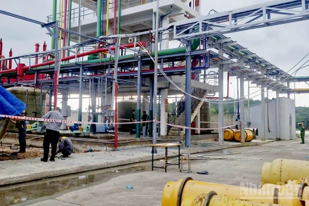 Khu vực xảy ra vụ việc tại nhà máy của Công ty HC Bảo Lâm, xã Bảo Lâm 1, tỉnh Lâm Đồng.