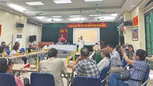 Buổi tọa đàm "Con đường âm nhạc-nhạc sĩ Giáng Son". (Ảnh: CAO HƯƠNG)
