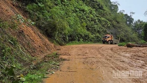 Tỉnh lộ 673 đã thông tuyến bảo đảm cho người dân đi lại an toàn.