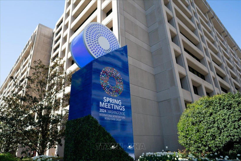 Trụ sở Quỹ Tiền tệ Quốc tế (IMF) ở Washington DC., Mỹ. Ảnh: THX/TTXVN