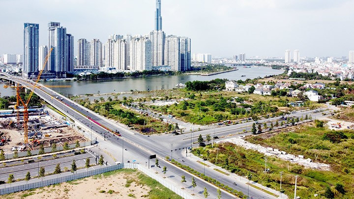 Một góc Thủ Thiêm. Ảnh: TRƯỜNG NGUYÊN