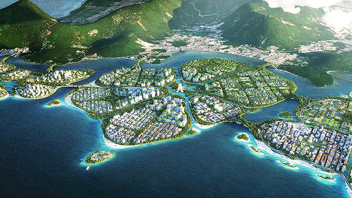 Phác thảo thiết kế đảo năng lượng xanh của Malaysia. Ảnh: DEZEEN