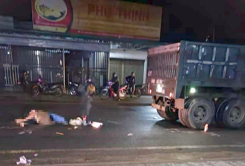 Hiện trường vụ tai nạn.