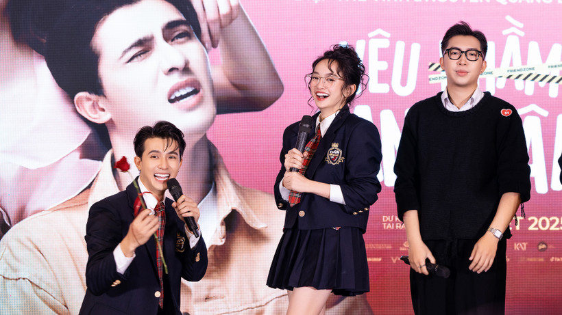 Diễn viên Kaity Nguyễn trong showcase "Yêu nhầm bạn thân". (Ảnh: Nhà sản xuất cung cấp)