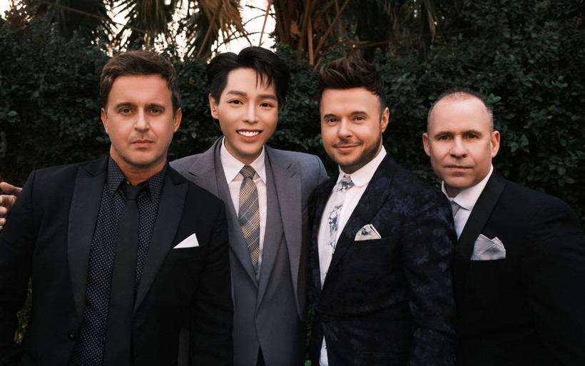 Ca sĩ Đức Phúc và ban nhạc 911. (Ảnh: Fanpage Đức Phúc)