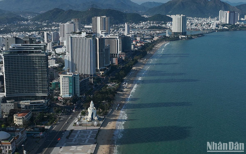Một góc thành phố biển Nha Trang, trung tâm du lịch của tỉnh Khánh Hòa.
