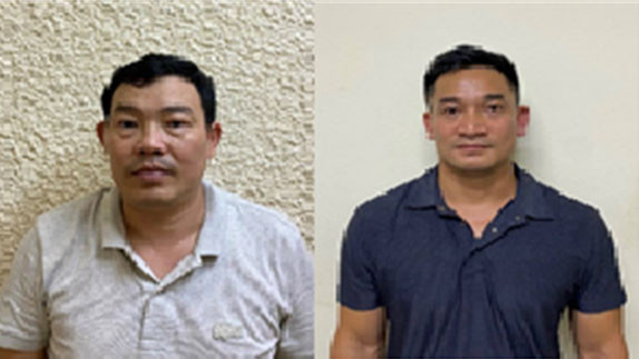 Các đối tượng bị bắt giữ.
