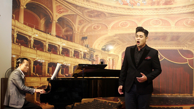 Trần Quang Cảnh trong một buổi luyện tập. (Ảnh: NVCC)