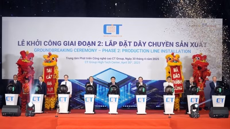 Lễ khởi công Nhà máy bán dẫn CT Semiconductor.