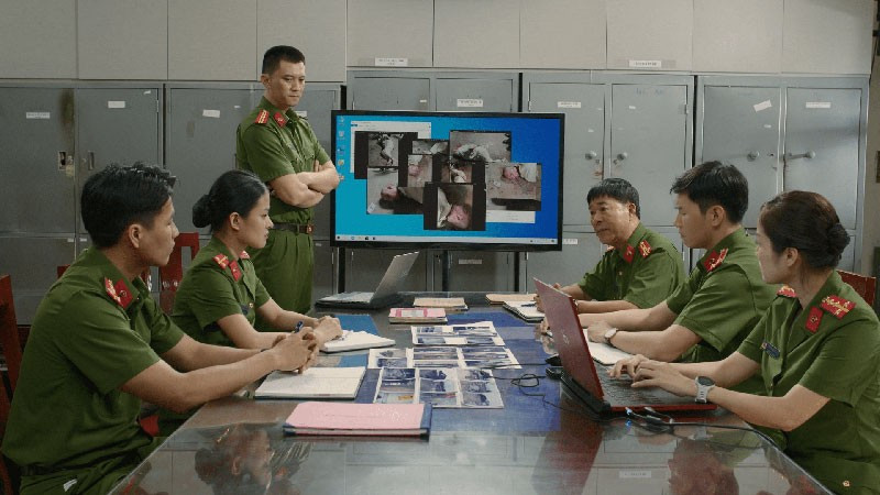 Cảnh trong phim “Đội điều tra số 7” mùa 1. (Ảnh: Điện ảnh Công an nhân dân cung cấp)
