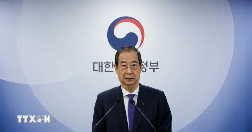 Ông Han Duck Soo phát biểu tại Seoul ngày 26/12/2024. (Ảnh: Yonhap/TTXVN)