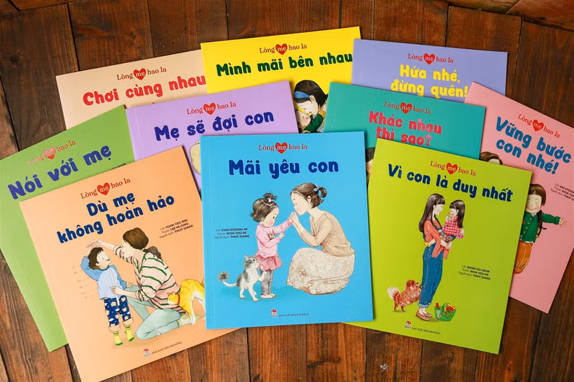 Bộ sách “Lòng mẹ bao la”. (Ảnh: NXB Kim Đồng)