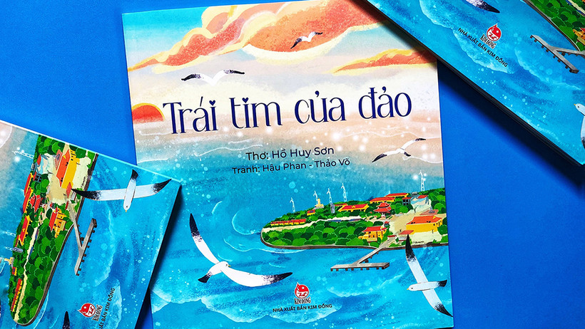 Tập thơ "Trái tim của đảo". (Ảnh: Nhà xuất bản Kim Đồng)