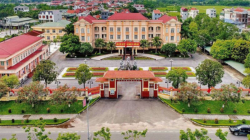 Khu vực trung tâm huyện Vĩnh Tường (tỉnh Vĩnh Phúc).