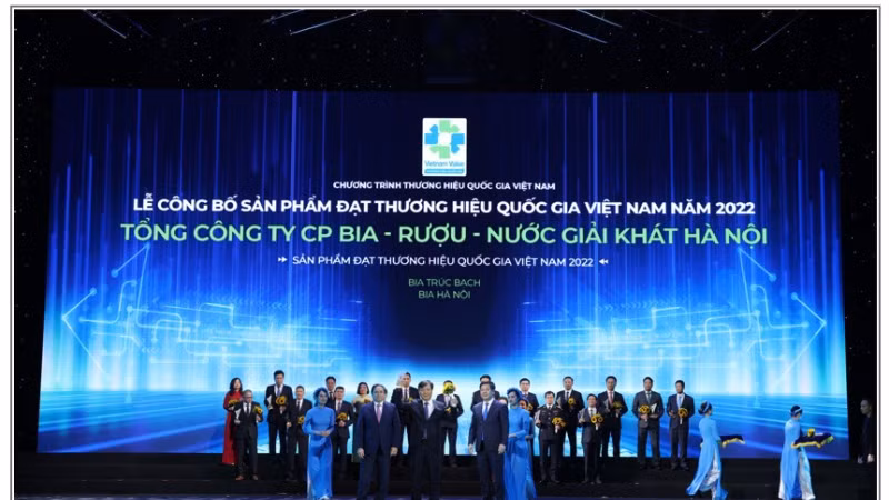 Năm 2022, HABECO nhận danh hiệu sản phẩm đạt Thương hiệu Quốc gia Việt Nam lần thứ 6 liên tiếp.