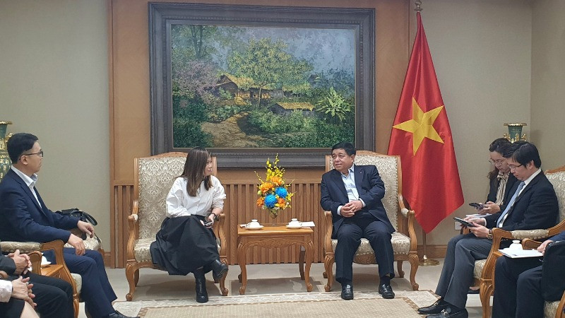 Quang cảnh buổi tiếp. (Ảnh: Chu Thanh Vân/TTXVN)