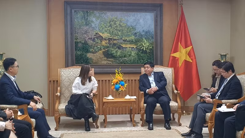 Quang cảnh buổi tiếp. (Ảnh: Chu Thanh Vân/TTXVN)