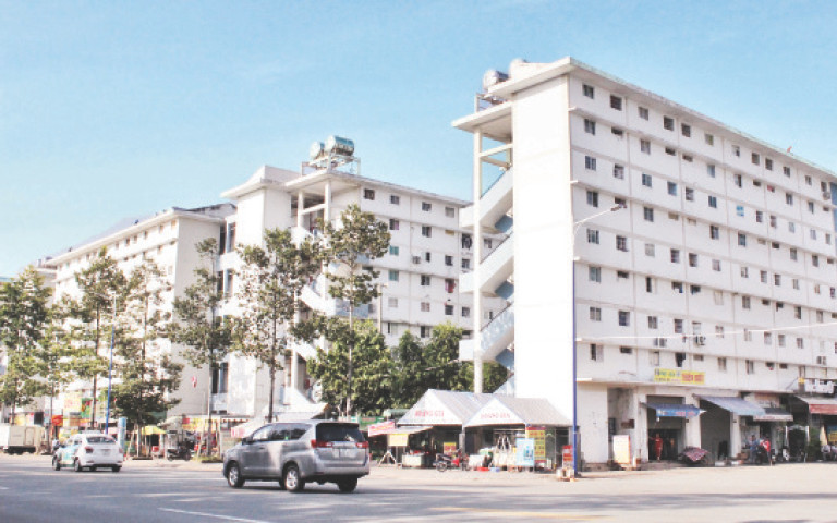 Khu nhà ở xã hội Becamex Hòa Lợi tại thành phố Thủ Dầu Một, tỉnh Bình Dương do Tổng Công ty Becamex IDC đầu tư. 