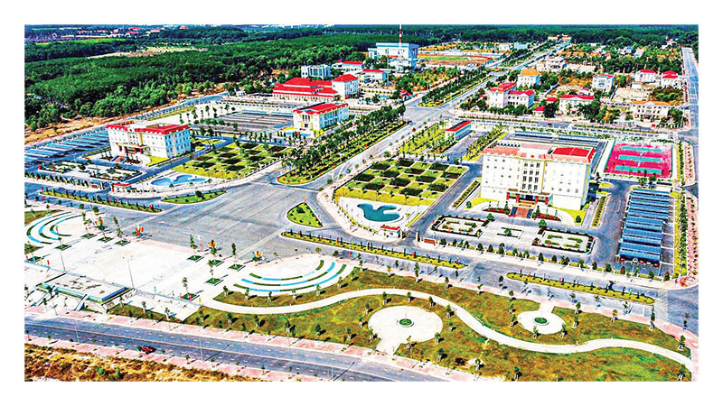 Một góc trung tâm huyện Bắc Tân Uyên (tỉnh Bình Dương) ngày nay nằm trong vùng Chiến khu Đ trong kháng chiến.